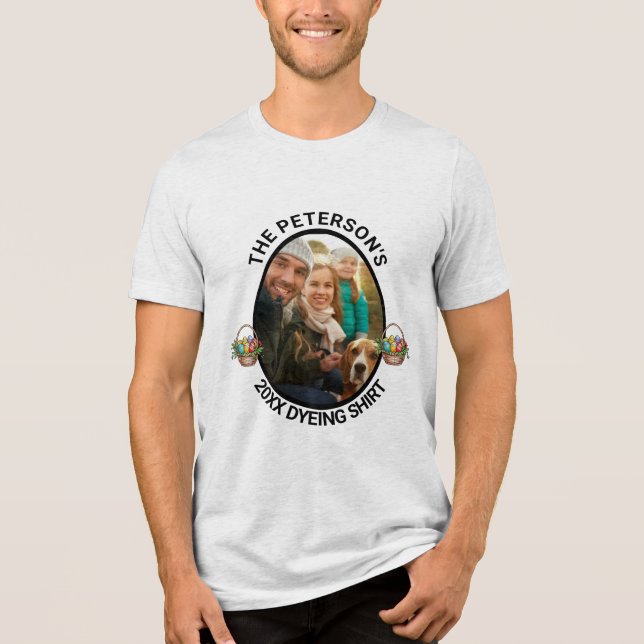 Påsk Pun | Anpassningsbar 2025 Family Photo Dyeing T Shirt (Framsida)