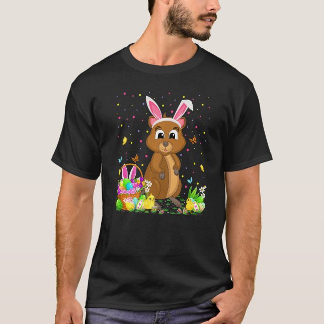 Påsk Quokka Bunny Egg Hunting Quokka Påsk Sund T Shirt (Framsida)