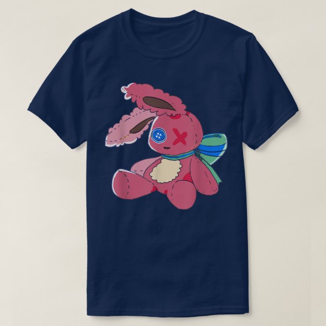 Påsk Rabbit Goth Cute Kawaii Bunny för flickor T Shirt (Design framsida)