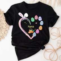 Påsk Rabbit Heart Påskägg Grandma Family Namn