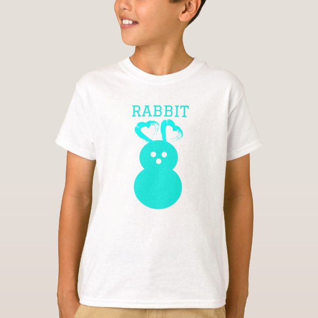 Påsk Rabbit Heart T-Shirt (Framsida)