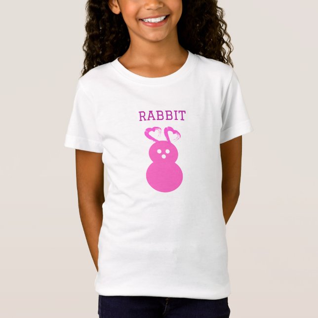 Påsk Rabbit Heart T-Shirt (Framsida)