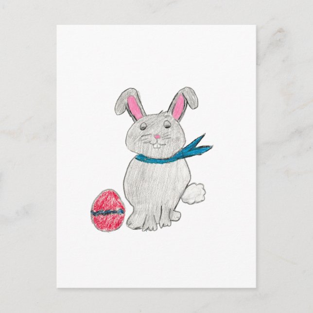 Påsk Rabbit Vykort (Framsida)