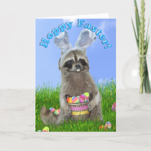 Påsk Raccoon Bandit Helgkort