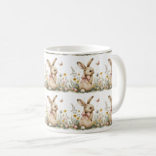 Påsk Radiant Rabbit: Vår Delight Kaffemugg