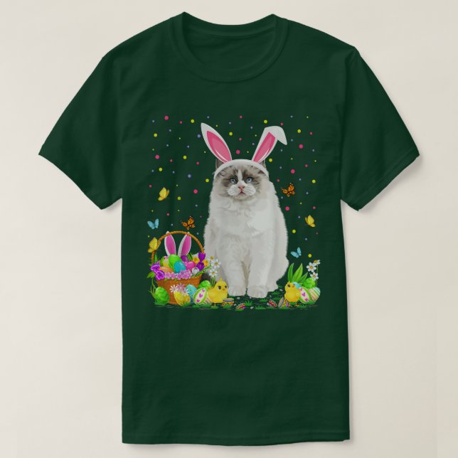Påsk Ragdoll Bunny Egg Hunting Ragdoll Påsk Su T Shirt (Design framsida)