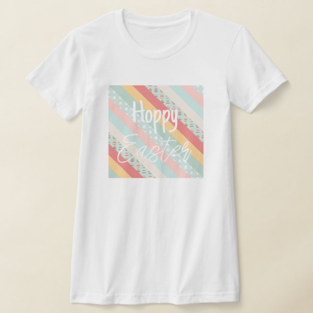 Påsk Rand i Bunnies och Eggs T Shirt (Laydown)