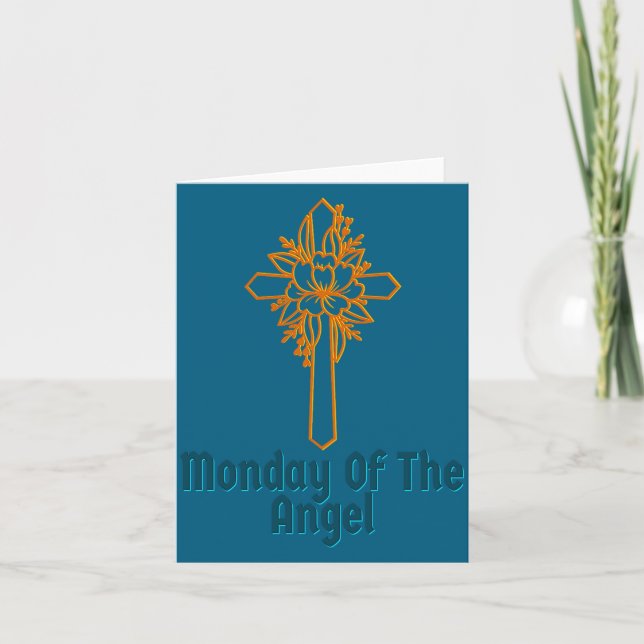 Påsk Religiös måndag Ängel Design Kort (Framsida)