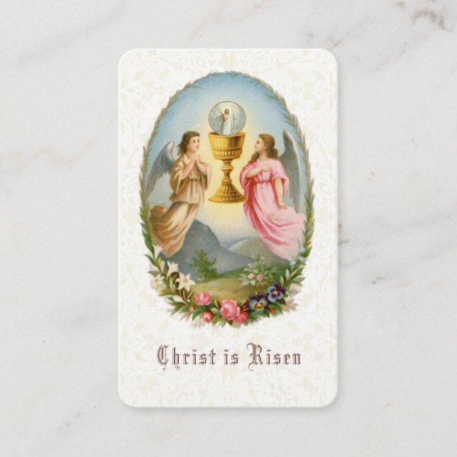 Påsk Religiös Paschal Bön Heligt Kort (Framsida)
