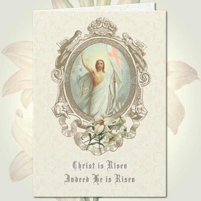 Påsk Religiös Uppståndelse Jesus Bön Helgkort (Skapare uppladdad)