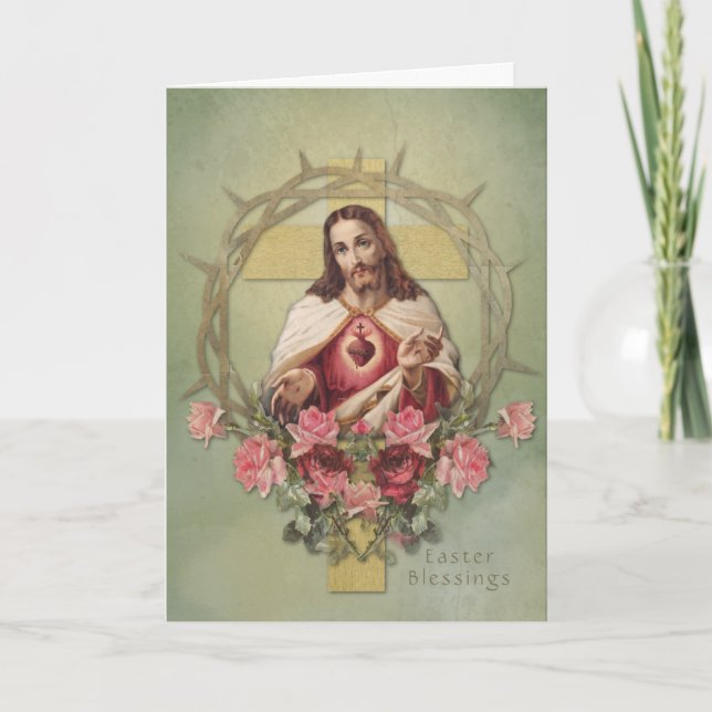 Påsk Religiös Uppståndelse Jesus Bön Högtid Helgkort (Framsida)