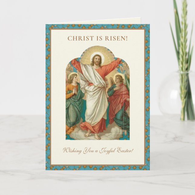 Påsk Religiös Uppståndelse Jesus Kristendomen Helgkort (Framsida)