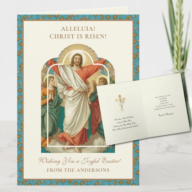 Påsk Religiösa Resurrection Jesus Christian Helgkort (Easy to personalize Easter Cards! )