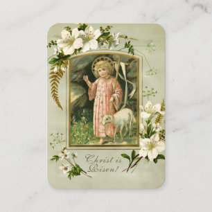 Påsk Resurrecension Heliga Cards Paschal Prayer Visitkort