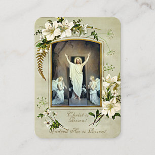 Påsk Resurrecension Heliga Cards Paschal Prayer Visitkort