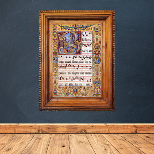 Påsk Resurrection Gregorian Medieval Antiphon Poster