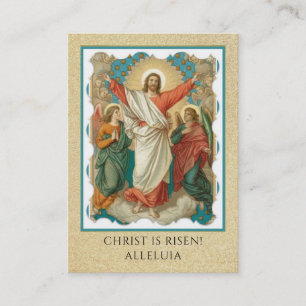 Påsk Resurrection Heliga Cards w/prayer St John Visitkort