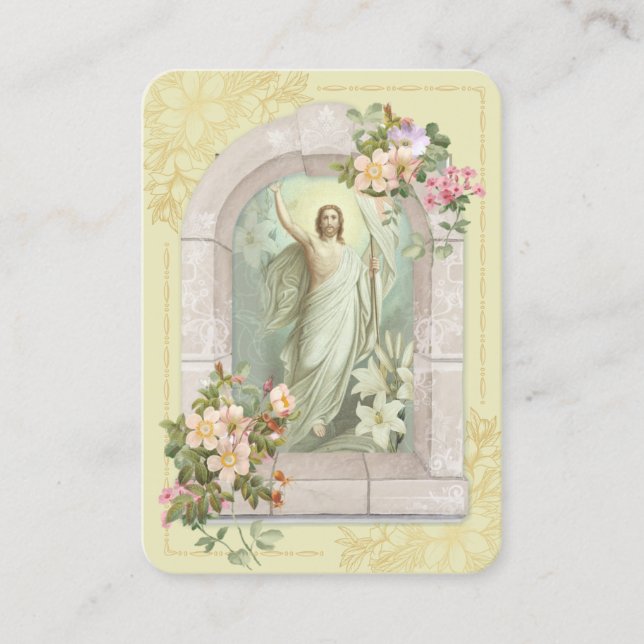Påsk Resurrection Heliga Cards w/prayer St John Visitkort (Framsida)
