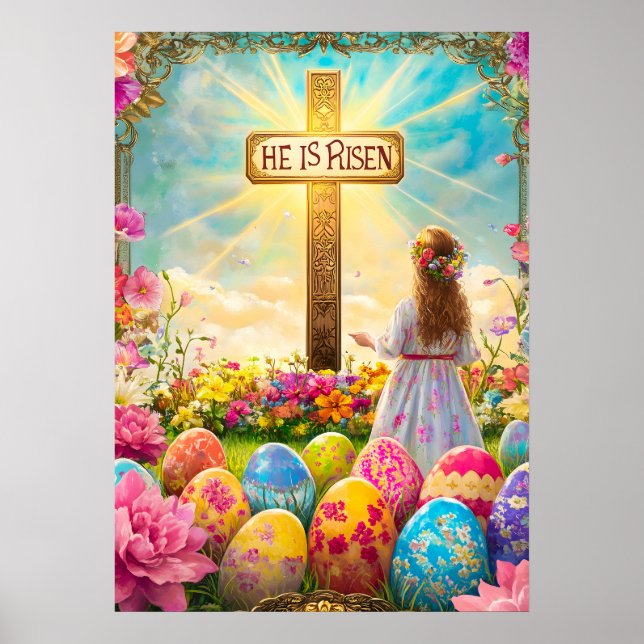 Påsk Resurrection Kor Han är Risen Poster (Framsidan)