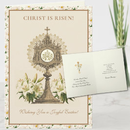 Påsk Resurretion Jesus Christian Lilies Helgkort