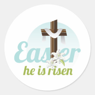 Påsk Risen Classic Round Sticker Runt Klistermärke