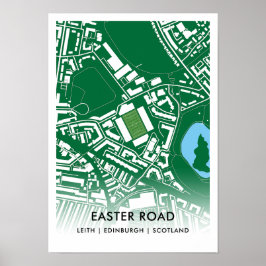 Påsk Road Stadium Poster - Hem för Hibernian FC,