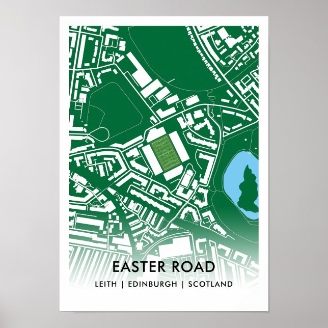 Påsk Road Stadium Poster - Hem för Hibernian FC, (Framsidan)
