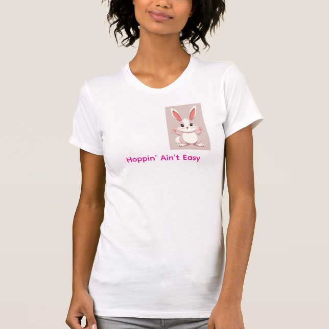 Påsk Rolig Kanin Humor T-Shirt (Framsida)