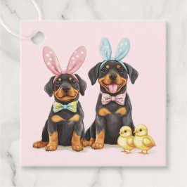 Påsk Rottweiler Hundar Bunny Öron Gåvor Etiketter