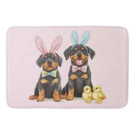 Påsk Rottweiler Hundar Kaninöron Badrumsmatta
