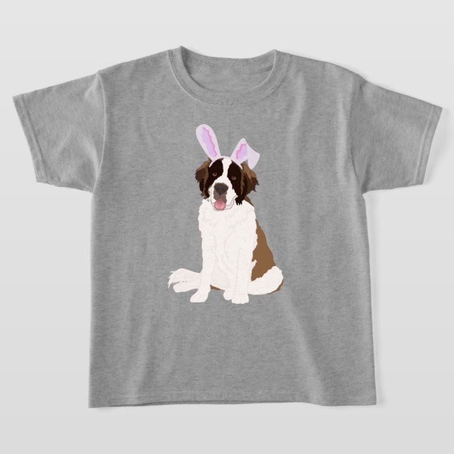 Påsk Saint Bernard T Shirt (Laydown)