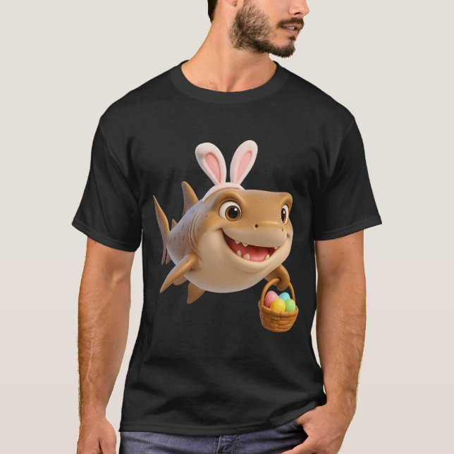 Påsk Sand Tigerhaj T Shirt (Framsida)