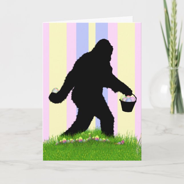 Påsk Sasquatch Helgkort (Framsida)