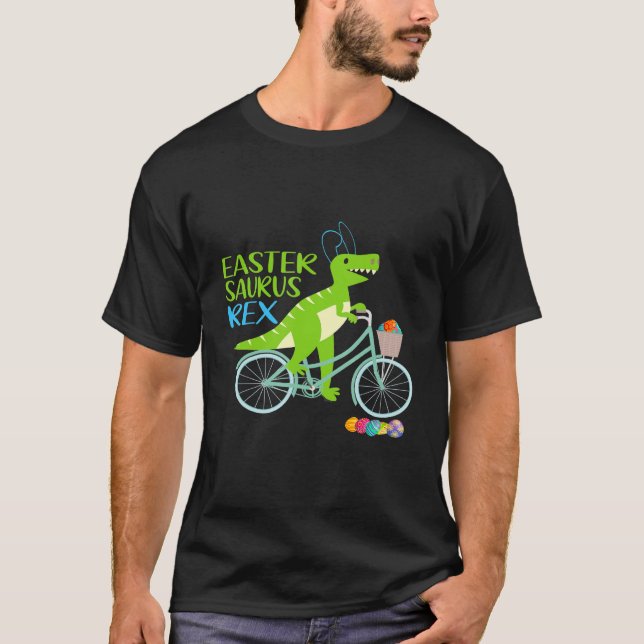 Påsk Saurus Rex Egg Kids t Rex Dinosaur Lycklig Ea Shirt (Framsida)