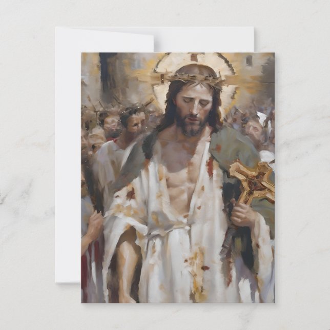 Påsk Scene B - Oljor Julkort (Framsida)