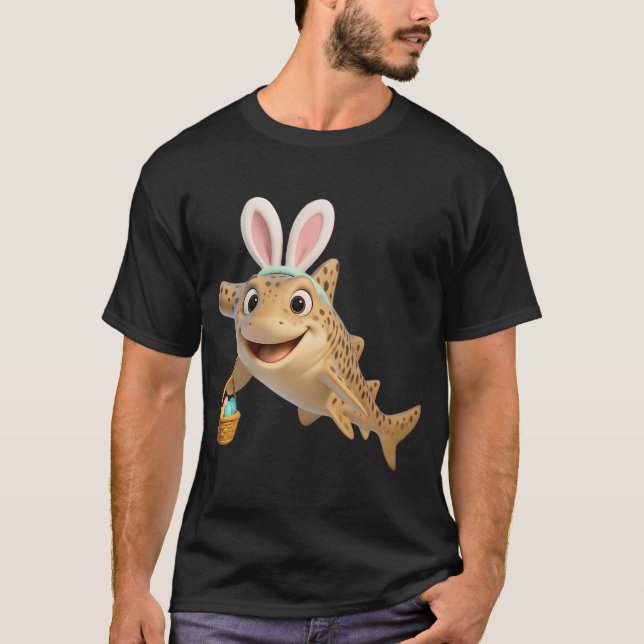 Påsk Sebra Haj T Shirt (Framsida)
