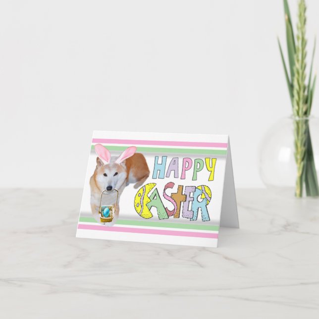 Påsk Shiba Inu Helgkort (Framsida)