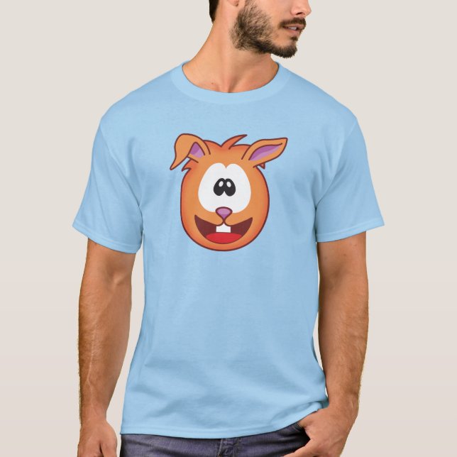 Påsk Sneezies Glad Orange Kanin T Shirt (Framsida)
