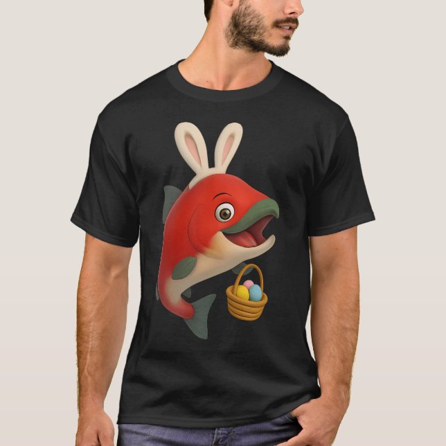 Påsk Sockeye Lax T Shirt (Framsida)