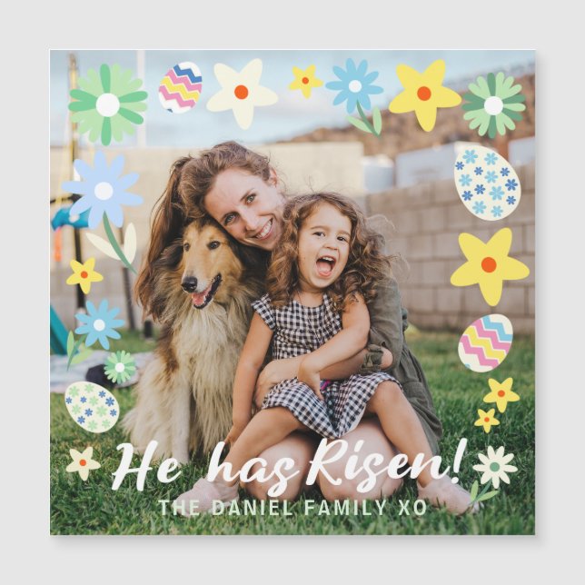 Påsk som han har rest magnetisk inbjudningskort (Framsida)