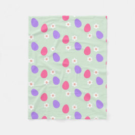 Påsk sömlös mönster. Ägg och blommor av färgad Fleecefilt