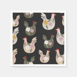 Påsk sömlös mönster med kyckling. pappersservett