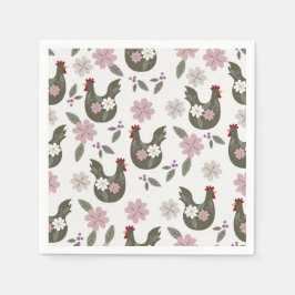 Påsk sömlös mönster med kyckling. pappersservett