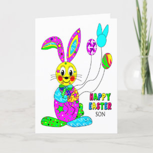 PÅSK Son kaleidoscope Colorful Bunny Helgkort