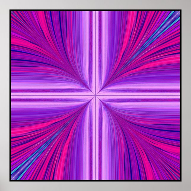 Påsk Söndag Sunrise Resurrection Fractal Poster (Framsidan)