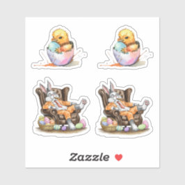 Påsk-sortpaket Klistermärken