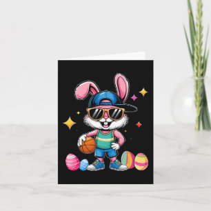 Påsk Sport Glad påsk Bunny spelar Bysketbyll Kort