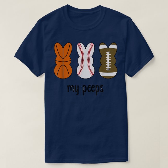 Påsk Sports Bunny Peep T Shirt (Design framsida)