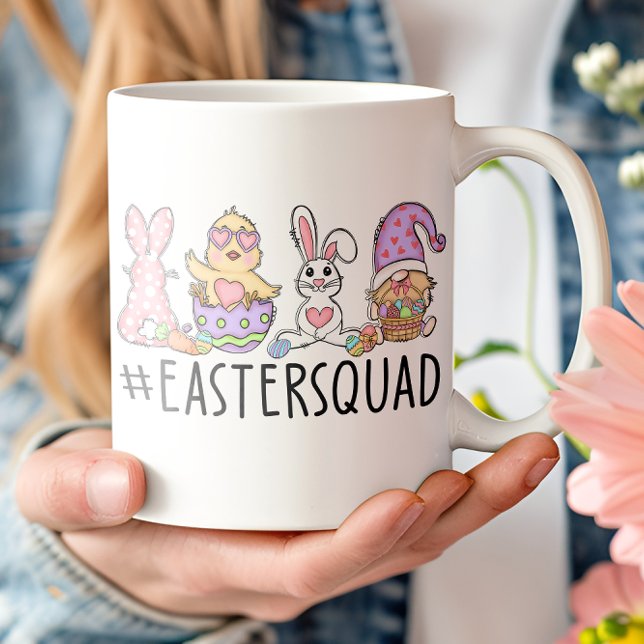 Påsk Squad Bunny Chicks Eggs. Kaffemugg (Easter Squad!)
