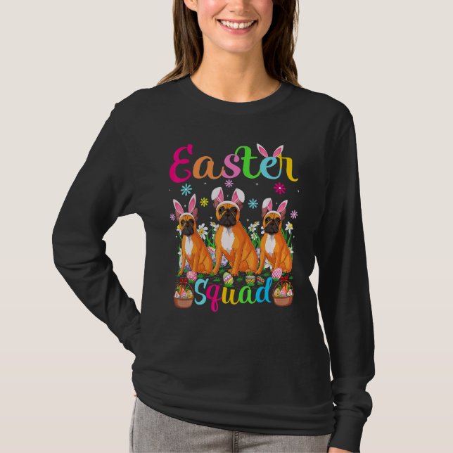 Påsk Squad Bunny Ear Fransk Bulldog Glad påsk T Shirt (Framsida)